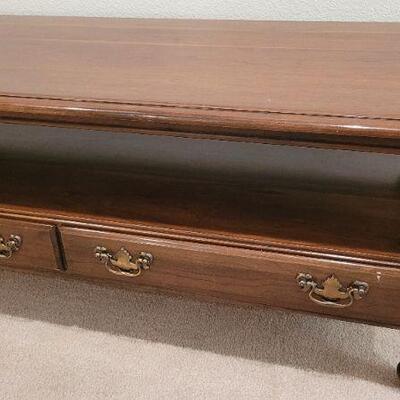 Lot 200: Vintage HARDEN Coffee Table w/ 2 Drawers