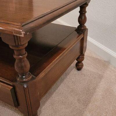 Lot 200: Vintage HARDEN Coffee Table w/ 2 Drawers