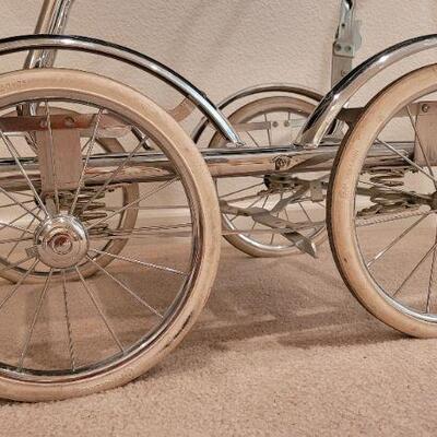 Lot 217: Vintage Mid Century Modern Fancy Pram and Bassinet