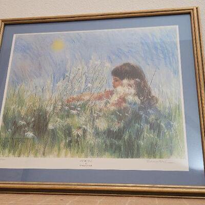 Lot 222: Vintage Framed FRANCES HOOK Signed and Numbered Art Print