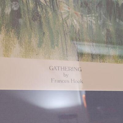Lot 222: Vintage Framed FRANCES HOOK Signed and Numbered Art Print
