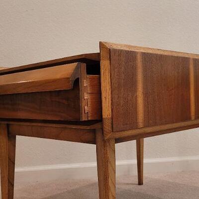 Lot 223: Vintage LANE Mid Century Modern Side Table w/ Drawer