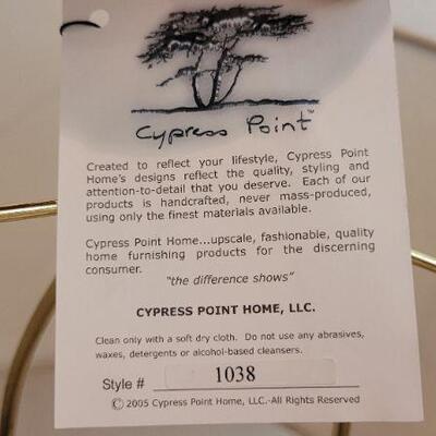 Lot 225: Vintage Woven Design Table Lamp w/ New Shade by CYPRESS POINT 