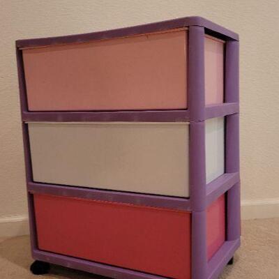 Lot 227: 3-Drawer Storage Bin 27" Tall