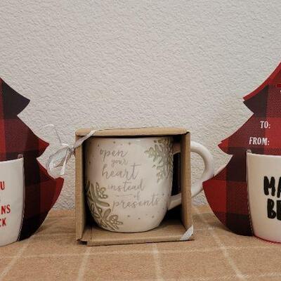 Lot 238: (3) New Deco Coffee Cups 