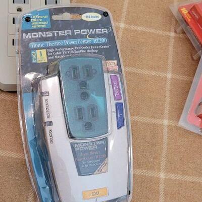 Lot 239: Assorted Office/Home Supplies - Surge Protectors and Staplers