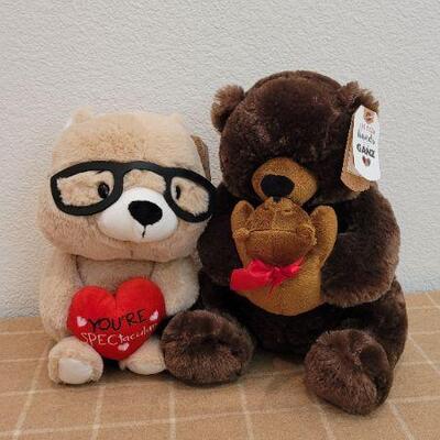Lot 242: (2) New VALENTINES Day Stuffed Animals
