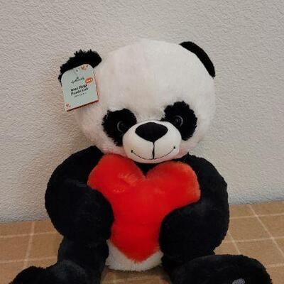 Lot 243: Large New HALLMARK Bear Hugs Panda Club Valentines Singing Stuffed Animal TESTED A+