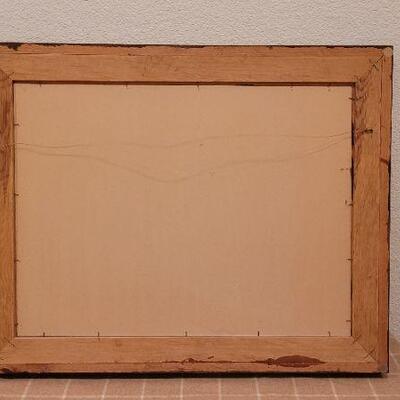 Lot 248: Vintage Framed PAINT BY NUMBERS Original Art Nature Scene