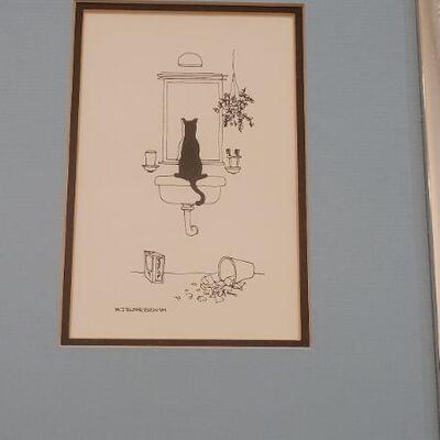 Lot 254: (2) Framed Fine Art Prints by M.J. BKAKEBROUGH