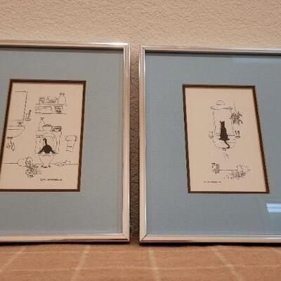 Lot 254: (2) Framed Fine Art Prints by M.J. BKAKEBROUGH