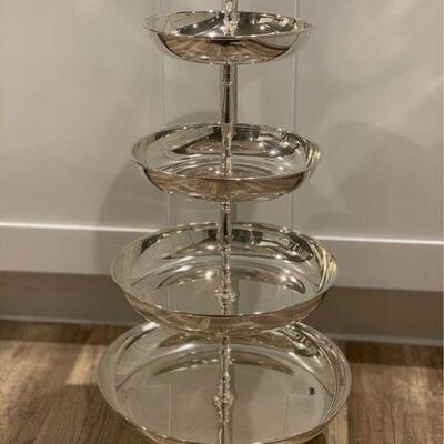 Lot # 50 - Silver Plate 4-Tier Server by International Silver