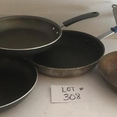 B - 308. Miscellaneous Fry Pans 