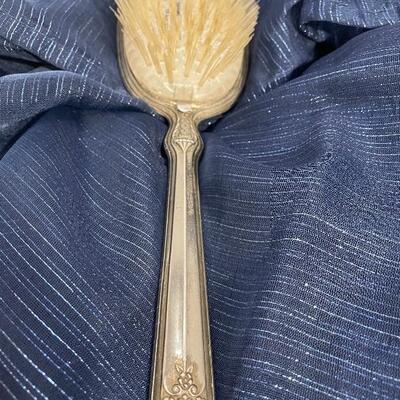 Lot# 55. Hair Brush (possibly silver?) initials engraved â€œF.F.â€