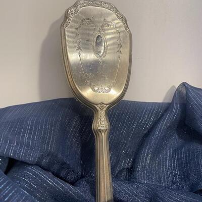 Lot# 55. Hair Brush (possibly silver?) initials engraved â€œF.F.â€