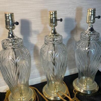 Lot# 59.  3 lamps, no bracket, no shade