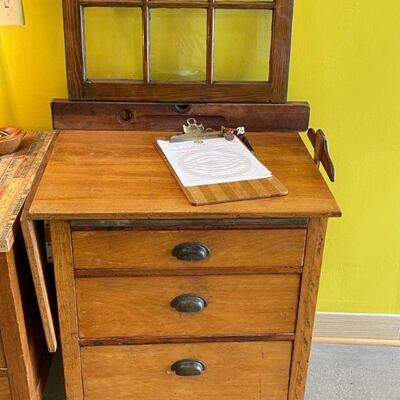 Wooden cabinet with drop leaf 