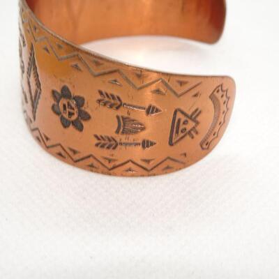 Southwest Copper Bracelet, Native American jewelry Cuff 