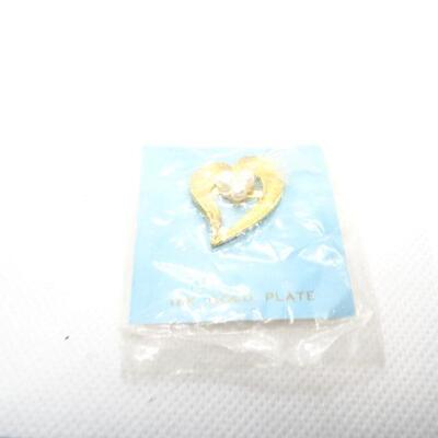 18k Gold Plate Sweetheart Valentine Pin 