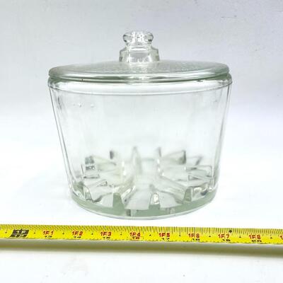 1930'S DEPRESSION GLASS SANITARY CHEESE PRESERVER (LOT #126)