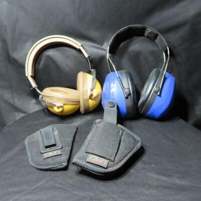 Ear protectors and holsters