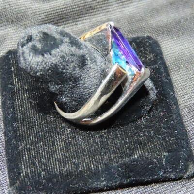 Blue and Purple Stone Ring