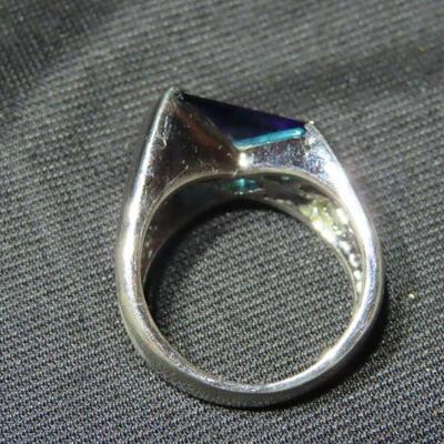 Blue and Purple Stone Ring