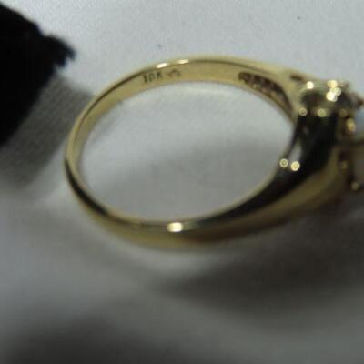 10k diamond and Opalescent ring