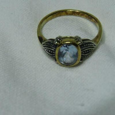 Sterling blue Topaz ring
