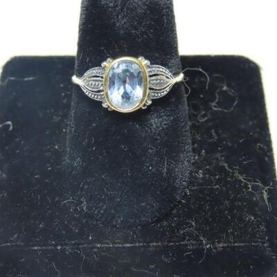 Sterling blue Topaz ring