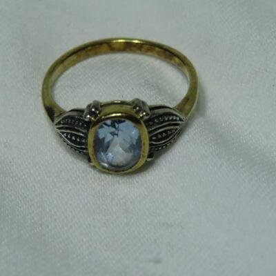 Sterling blue Topaz ring