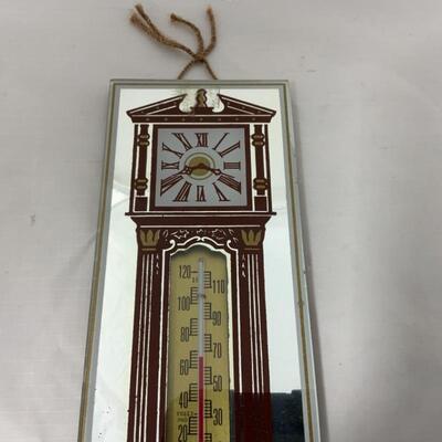 -81- VINTAGE | Mirrored Advertising Thermometer | Libby, Montana