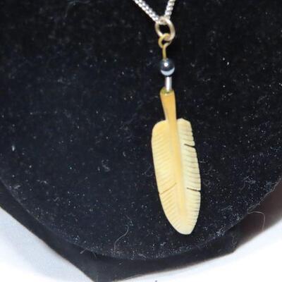 Sterling Feather Necklace