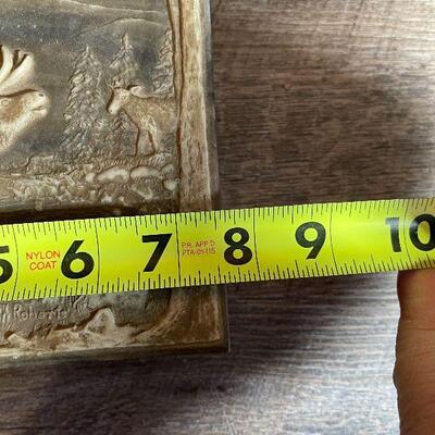 G5: Genuine Incolay Stone Box Handcrafted Signed Roberts