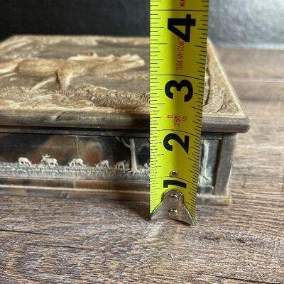 G5: Genuine Incolay Stone Box Handcrafted Signed Roberts