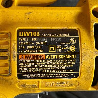 G15: DeWalt DW106 Electric Drill