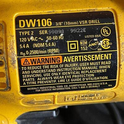 G15: DeWalt DW106 Electric Drill