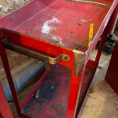 G19: Craftsman Rolling Work Cart with Foldable End Table