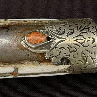 Antique Moroccan Wedding Flintlock inlaid bone & tooled brass