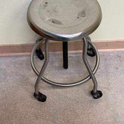 Vintage medical examination stool on castors 