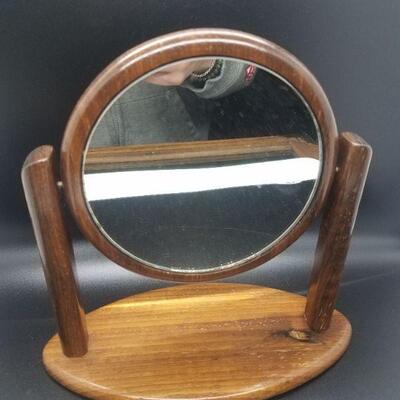 Lot #2 - Vintage Rotating Round Magnifying table mirror