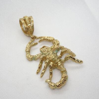 Gold Plated Scorpion Statement Pendant 