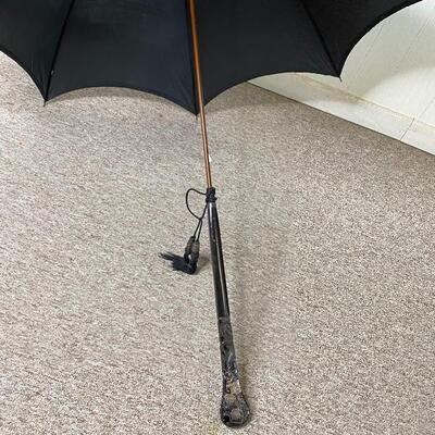 Ladies Umbrella with Rosewood Handle with Sterling Silver