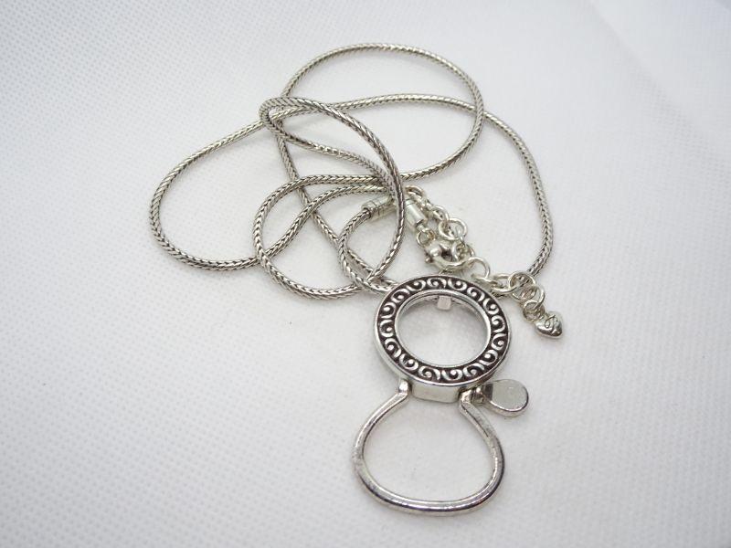 Silver Tone Brighton Badge Fob, ID Badge Holder