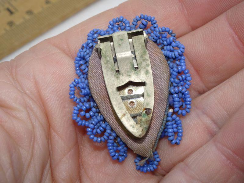 Victorian Hand Beaded Collar Cuff Clip