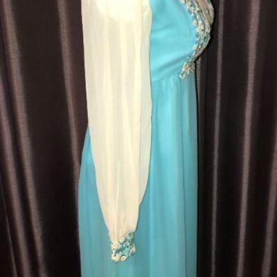 1970s Prom  Maxi Dress