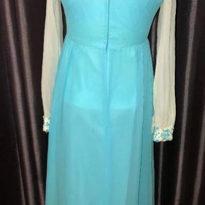 1970s Prom  Maxi Dress