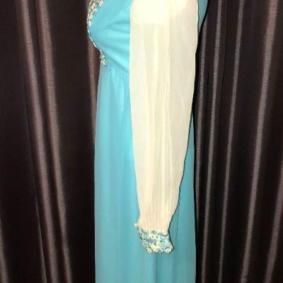 1970s Prom  Maxi Dress