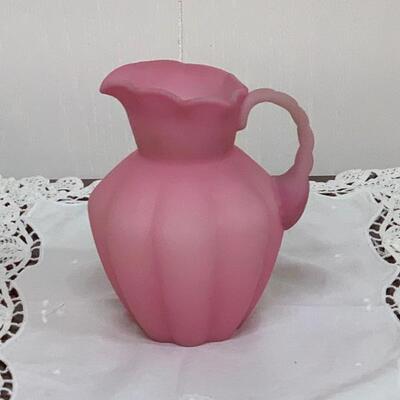 Fenton Satin Glass Pitcher 