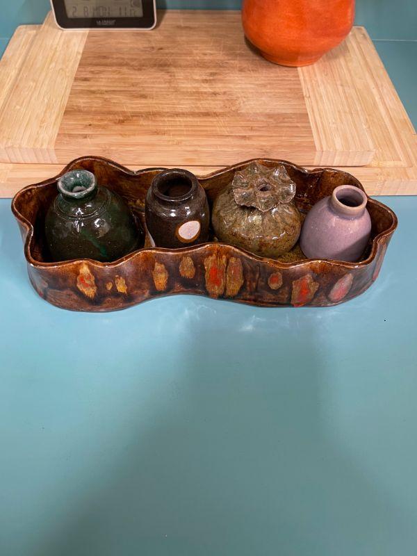 pottery bud vases